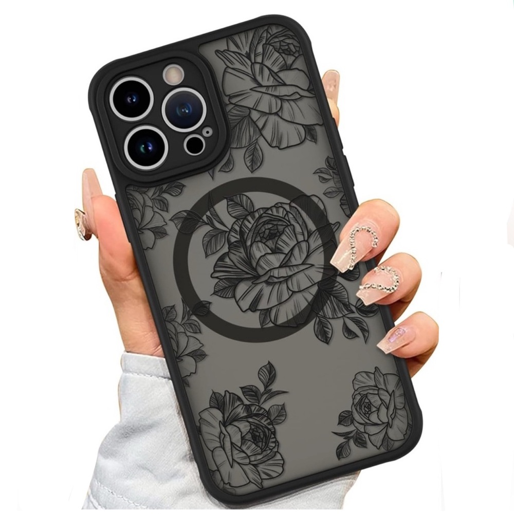 Floral iPhone 12 Pro Max Magsafe case!🌸🖤